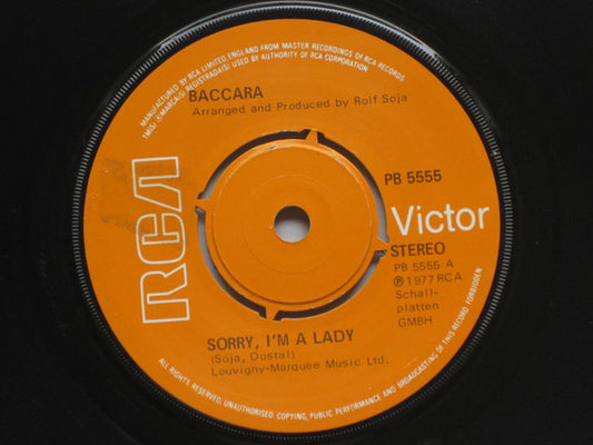 Baccara - Sorry, I'm A Lady (7")