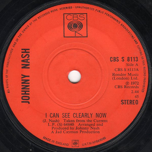 Johnny Nash - I Can See Clearly Now (7", Single, Sol)