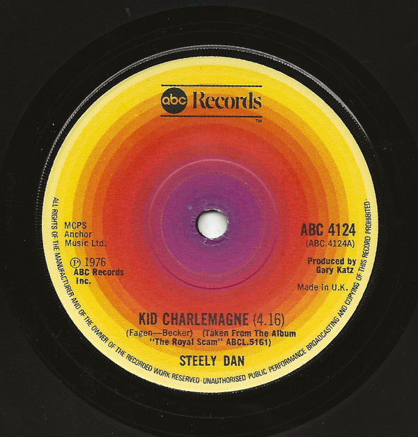 Steely Dan - Kid Charlemagne  (7", Single, RE, Sun)