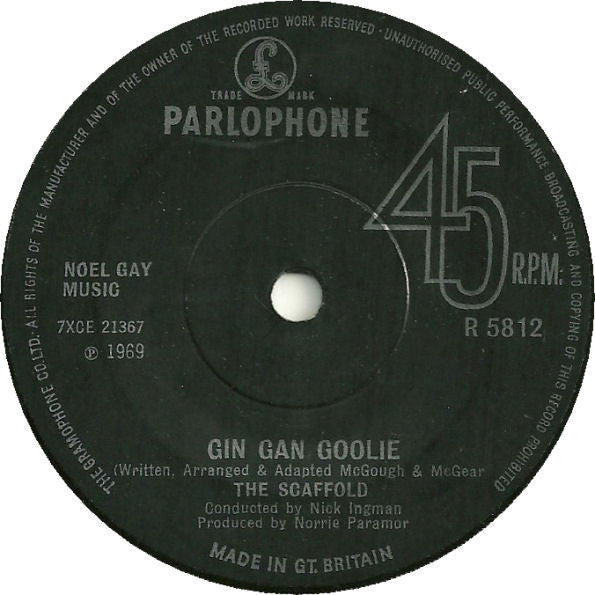 The Scaffold* - Gin Gan Goolie (7", Single, Sol)