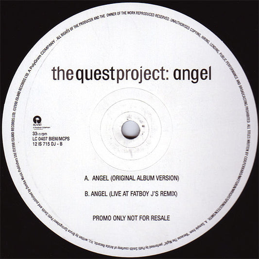 The Quest Project - Angel (12", Promo)