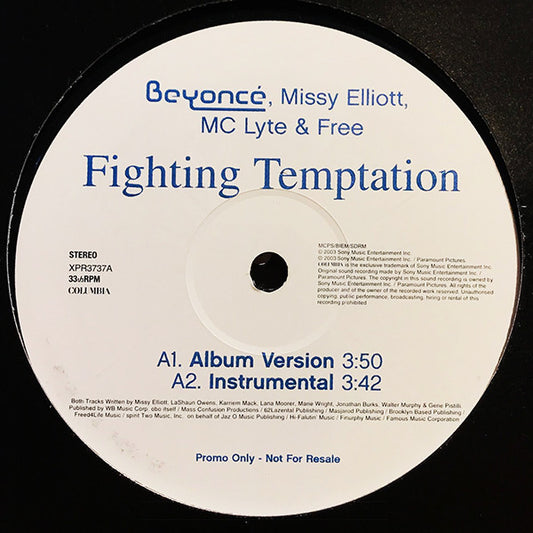 Beyoncé, Missy Elliott, MC Lyte & Free (2) - Fighting Temptation (12", Single, Promo)