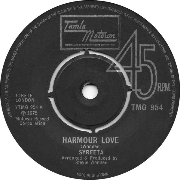 Syreeta - Harmour Love  (7", Single, 4-P)