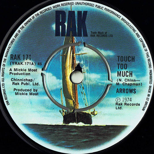 Arrows (2) - Touch Too Much (7", Single, Com)