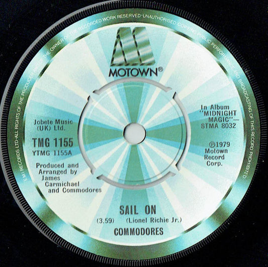 Commodores - Sail On (7", Single, Com)