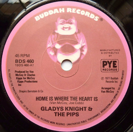 Gladys Knight & The Pips* - Home Is Where The Heart Is (7", Single, Sol)