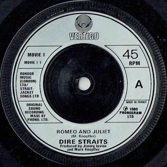 Dire Straits - Romeo And Juliet (7", Single, Sil)