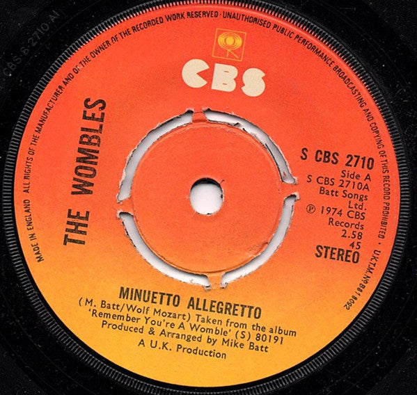 The Wombles - Minuetto Allegretto (7")