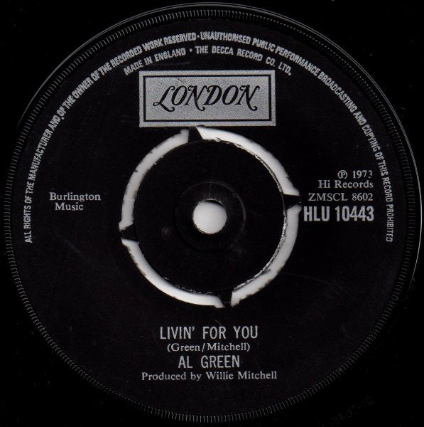 Al Green - Livin' For You (7")