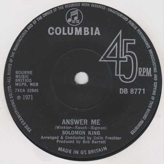 Solomon King - Answer Me (7")