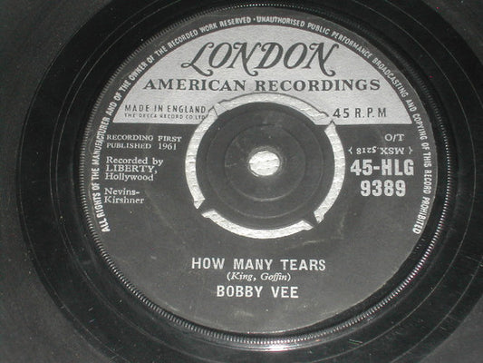 Bobby Vee - How Many Tears / Baby Face (7", Single)
