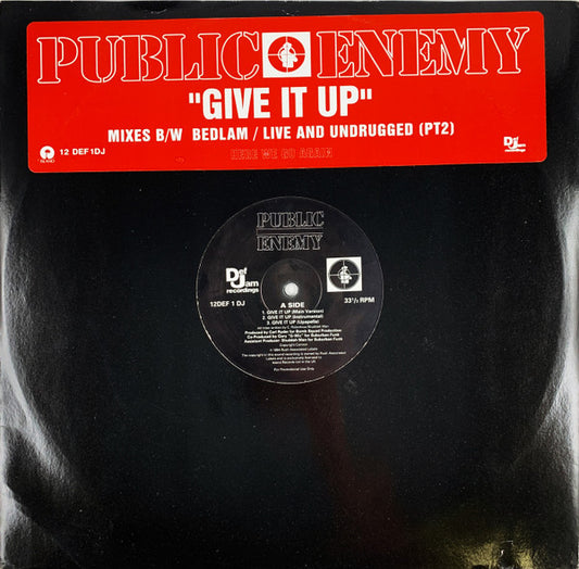 Public Enemy - Give It Up (12", Single, Promo)
