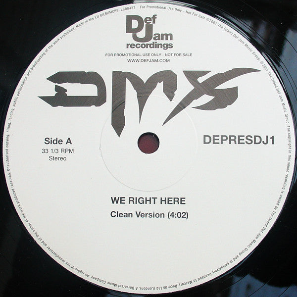DMX - We Right Here (12", Promo)
