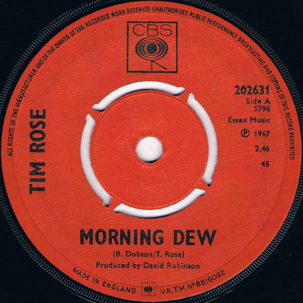 Tim Rose - Morning Dew (7", Single, Pus)
