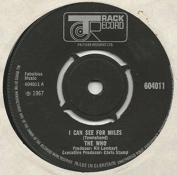 The Who - I Can See For Miles (7", Single, 4-P)