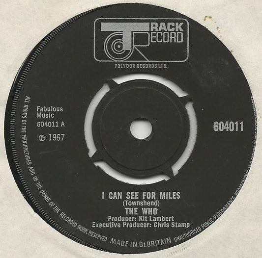 The Who - I Can See For Miles (7", Single, 4-P)