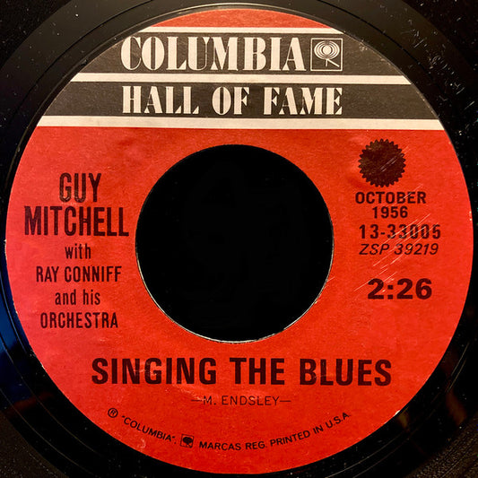 Guy Mitchell - Singing The Blues / Heartaches By The Number (7", Single, RE, Styrene)