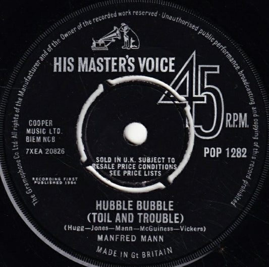 Manfred Mann - Hubble Bubble (Toil And Trouble) (7", Single)
