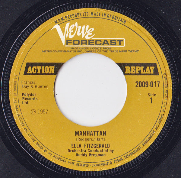 Ella Fitzgerald - Manhattan (7", RE)