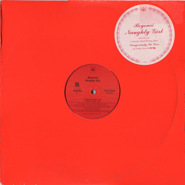Beyoncé - Naughty Girl (12", Single)