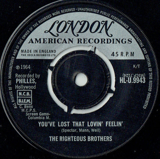 The Righteous Brothers - You've Lost That Lovin' Feelin' (7", Single)