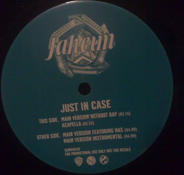 Jaheim - Just In Case (12", Promo)