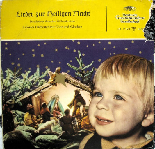 Grosses Orchester Mit Chor Und Glocken - Lieder Zur Heiligen Nacht, Die Schönsten Deutschen Weihnachtslieder (10", Mono)