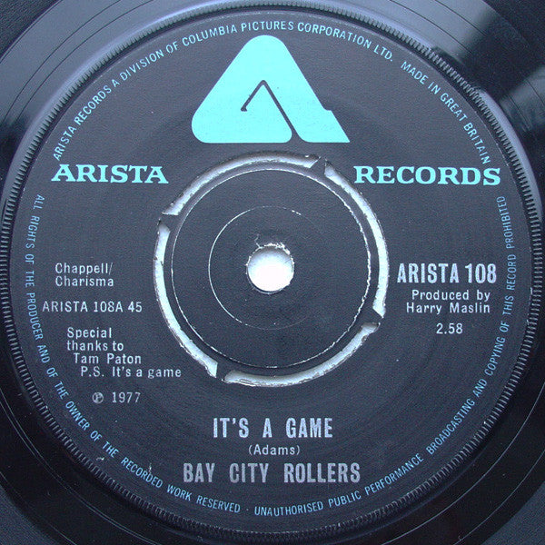 Bay City Rollers - It's A Game (7", Single)