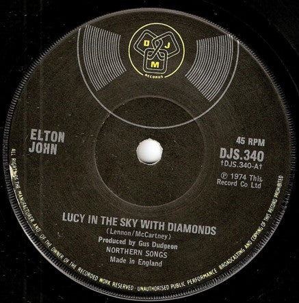 Elton John - Lucy In The Sky With Diamonds (7", Single, Sol)