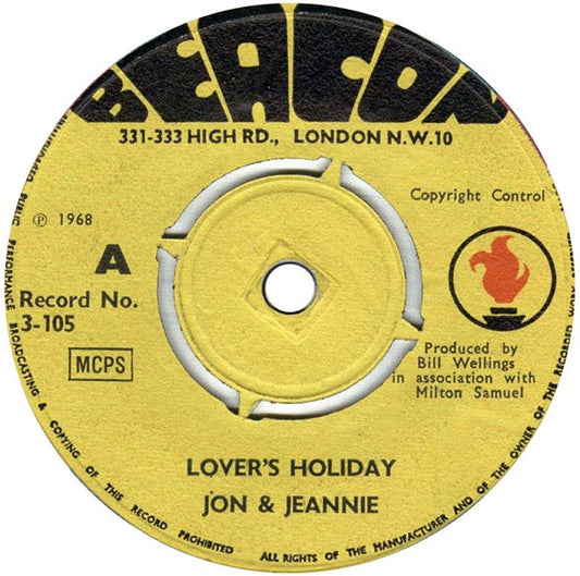 Jon & Jeannie* - Lover's Holiday (7")