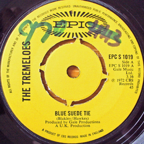 The Tremeloes - Blue Suede Tie (7", Single, Kno)
