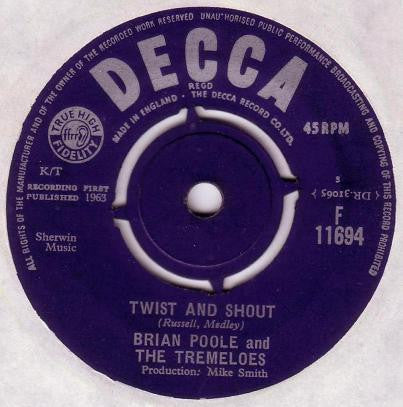 Brian Poole And The Tremeloes* - Twist And Shout (7", Single)