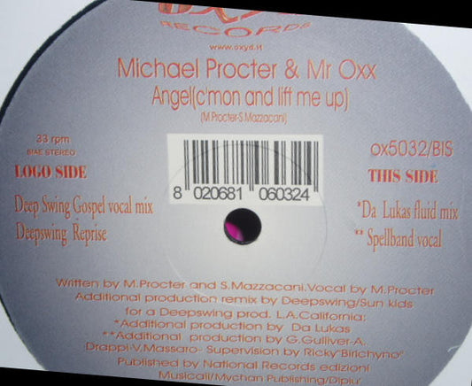 Michael Procter & Mr. Oxx - Angel ( C'Mon And Lift Me Up ) (12")