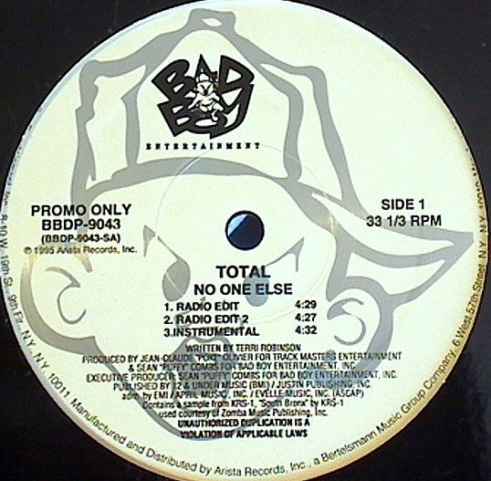 Total - No One Else (12", Promo)