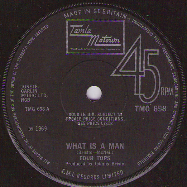 Four Tops - What Is A Man (7", Single, Sol)