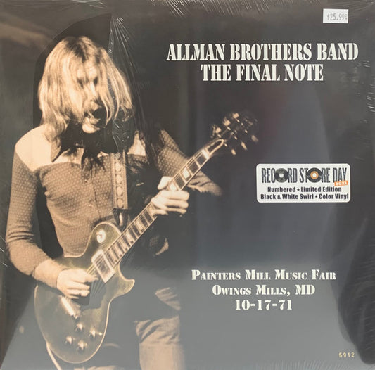 Allman Brothers Band* - The Final Note (Painters Mill Music Fair Owings Mills, MD 10-17-71) (2xLP, RSD, Ltd, Num, Bla)