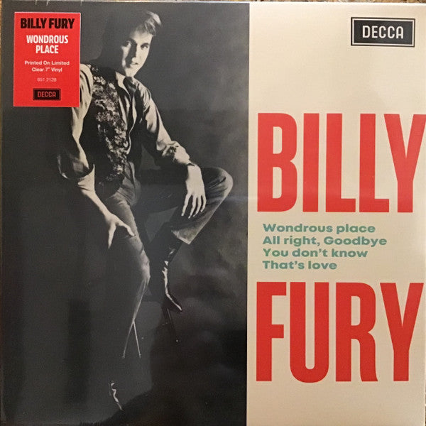 Billy Fury - Wondrous Place  (7", EP, Mono, Ltd, RE, Cle)