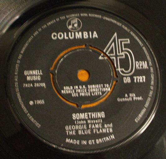Georgie Fame And The Blue Flames* - Something (7", Single)