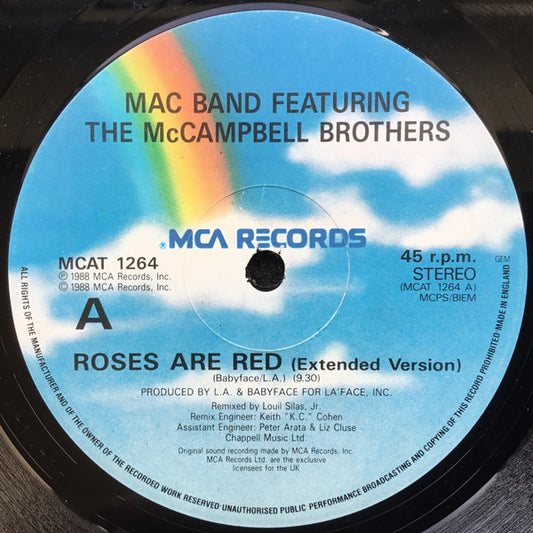 Mac Band Featuring The McCampbell Brothers - Roses Are Red (12", Single)