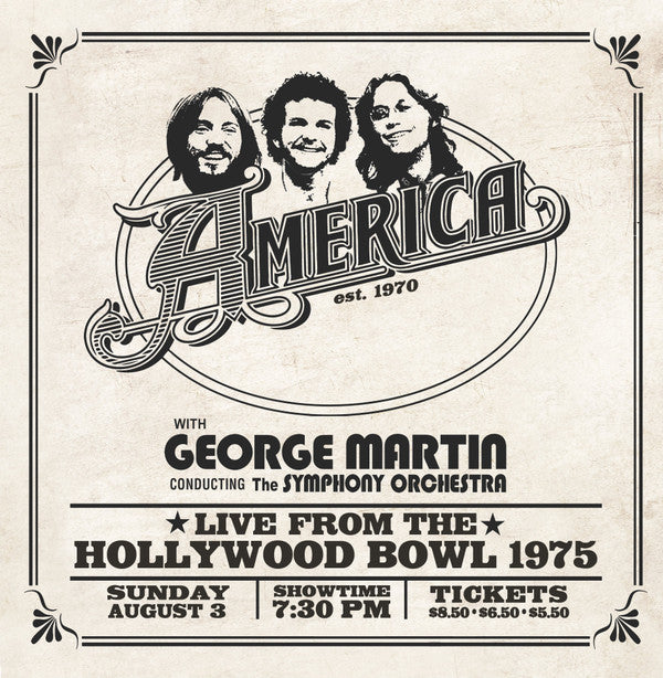 America (2) - Live From The Hollywood Bowl 1975 (2xLP, Comp, Rub)