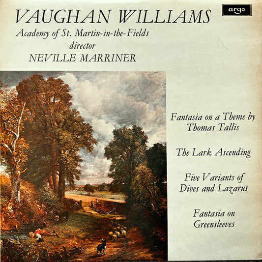 Vaughan Williams* - Academy Of St. Martin-in-the-Fields* Director: Neville Marriner* - Fantasia On A Theme By Thomas Tallis / The Lark Ascending / Five Variants Of Dives And Lazarus / Fantasia On Greensleeves (LP, RE, RP)