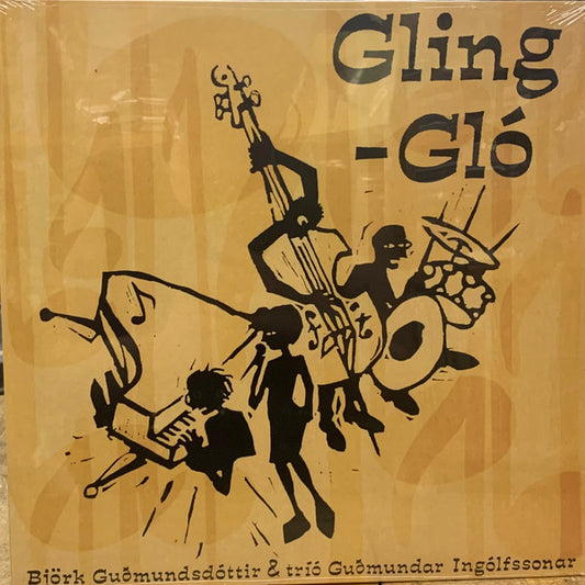 Björk Guðmundsdóttir & Tríó Guðmundar Ingólfssonar - Gling-Gló (LP, Album, RE)