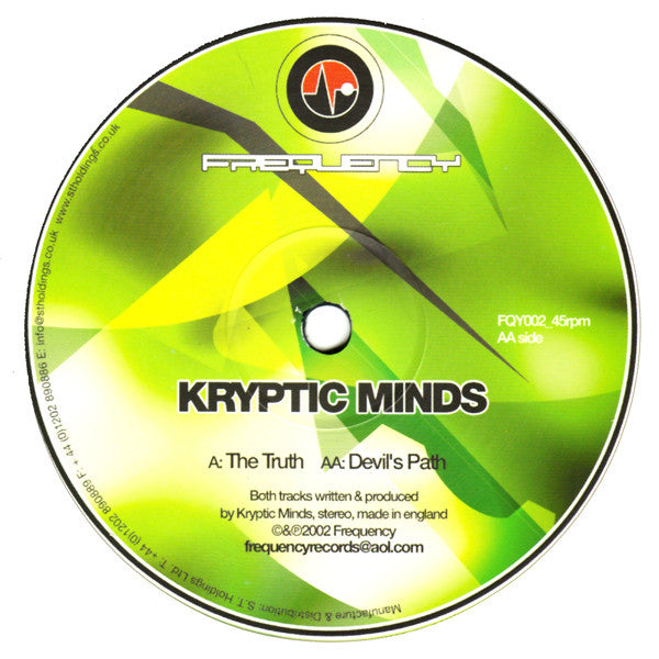 Kryptic Minds - The Truth / Devil's Path (12")