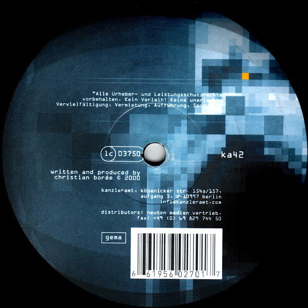 Christian Borée - I Against I (12")