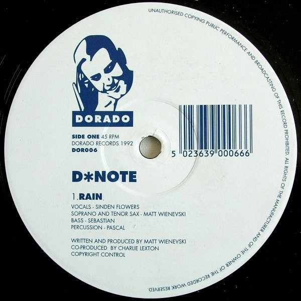 D*Note - Rain (12")