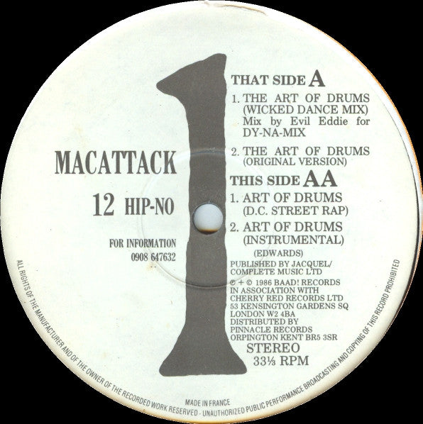 Mac Attack - The Art Of Drums (12")