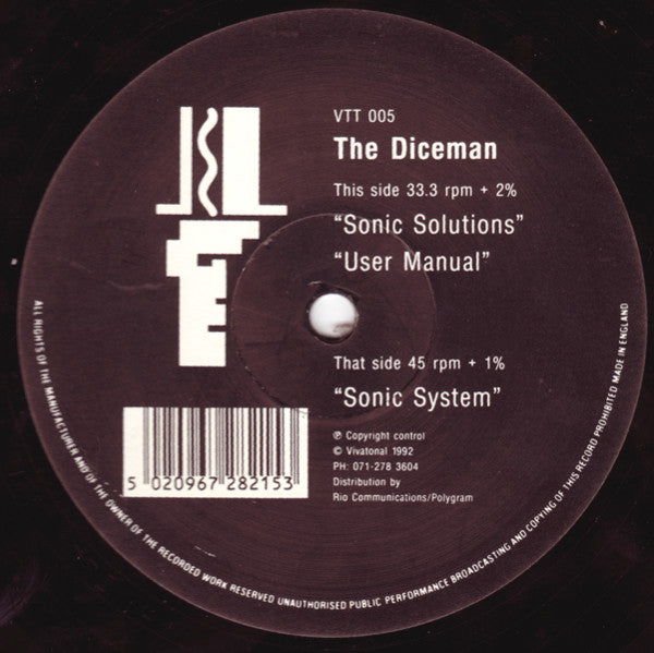 The Diceman - Sonic System (12")