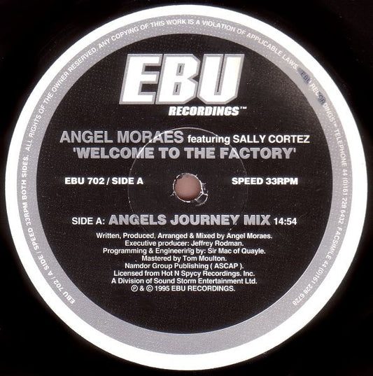 Angel Moraes featuring Sally Cortez* - Welcome To The Factory (12")