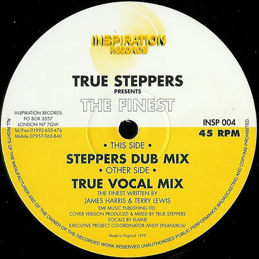 True Steppers - The Finest (12")