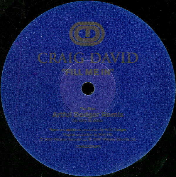 Craig David - Fill Me In (Artful Dodger Remix) (12", S/Sided)